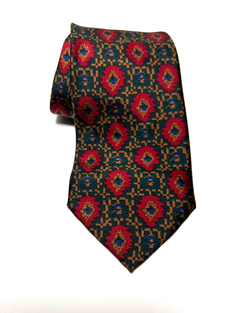 Tiffany & Co. LN Multicolor Print 100% Silk Tie Necktie 57" x 3.75"